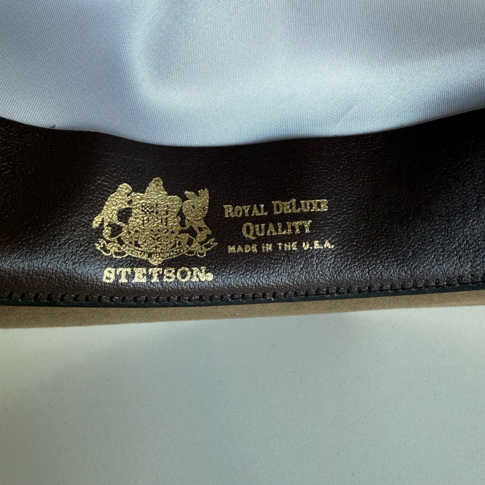 Stetson Brown Wide-Brim Hat with Pink Band - Picture 2 of 7